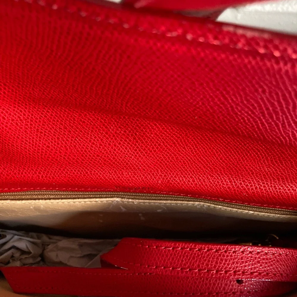 Faux H Brand JIGE 29 Toile Clutch Bergundy